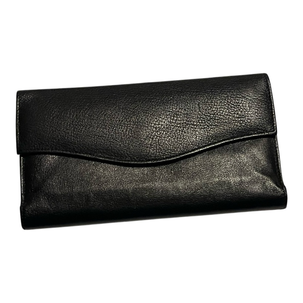 Stone Mountain soft leather black women’s wallet with checkbook cover + insert.